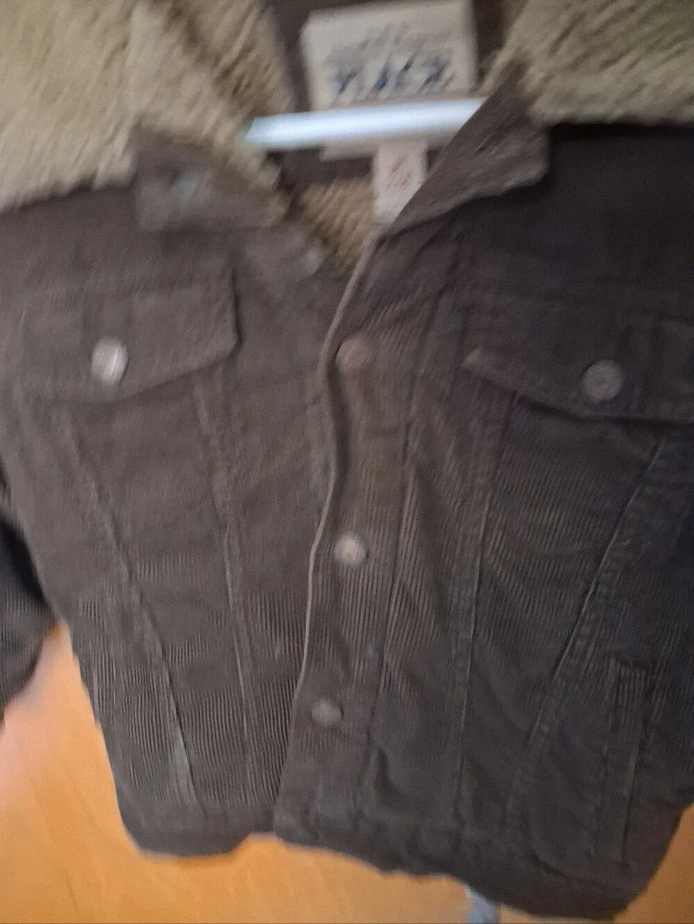 The Children's Place Brown Corduroy Jean Jacket with Cream Sherpa Lining